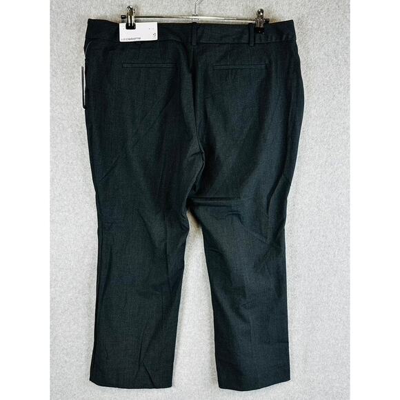 New Liz Claiborne Womans Sz 16P Short Dress Pants Audra Trouser Grey Pockets NWT - Picture 4 of 10